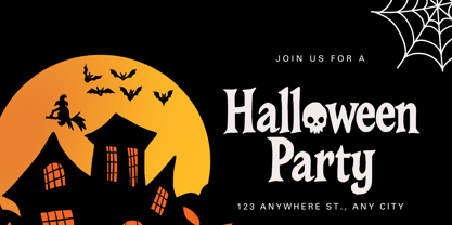 Night fall spooky Font Poster 3