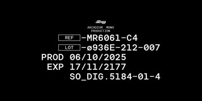 Arcadium Mono Font Poster 8