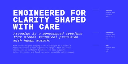 Arcadium Mono Font Poster 3