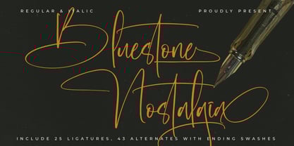 Bluestone Nostalgia Font Poster 1