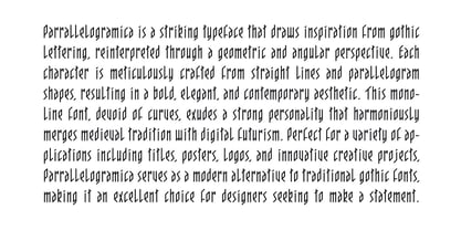 Parrallelogramica Font Poster 3