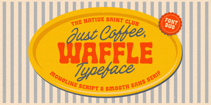 Coffee & Waffle Font Poster 2