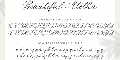Beautiful Aletha Italic Font Poster 6