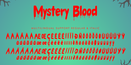 Mystery Blood Italic Font Poster 8