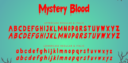 Mystery Blood Italic Font Poster 6