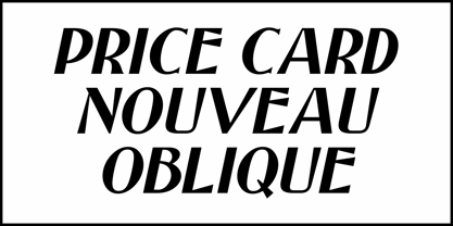 Price Card Nouveau JNL Font Poster 4
