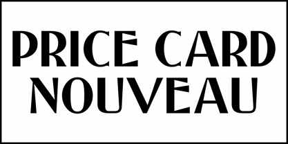Price Card Nouveau JNL Font Poster 2