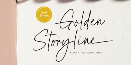 Golden Storyline Font Poster 1