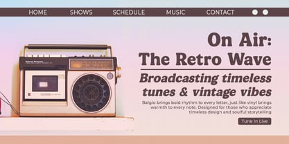 Balgio Font Poster 8