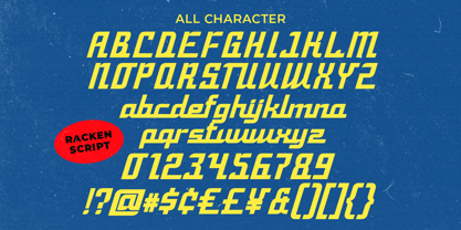 Racken Font Poster 5