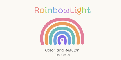 Rainbow Light Font Poster 1