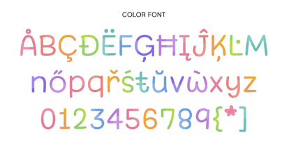 Rainbow Light Font Poster 3