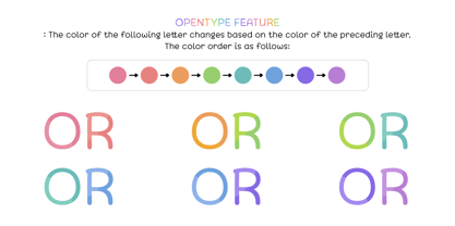 Rainbow Light Font Poster 6