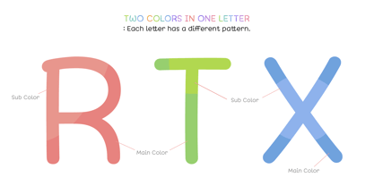 Rainbow Light Font Poster 5