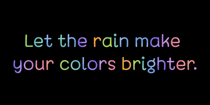 Rainbow Light Font Poster 2