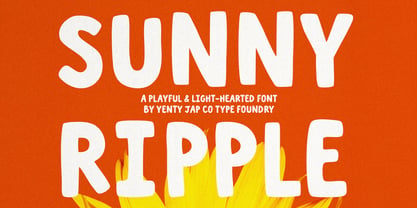YJC Sunny Ripple Font Poster 1