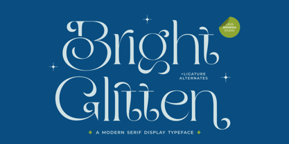 Bright Glitten Font Poster 1