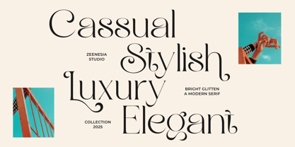 Bright Glitten Font Poster 2