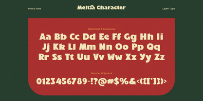 Meltia Font Poster 2