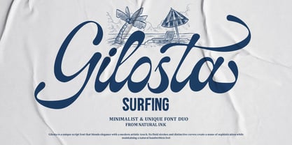 Gilosta Surfing Script Font Poster 1