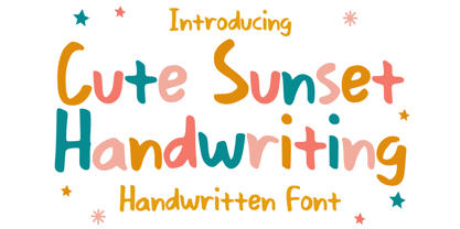 Cute Sunset Handwriting Font Poster 1