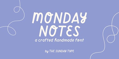 Monday Notes Font Poster 1