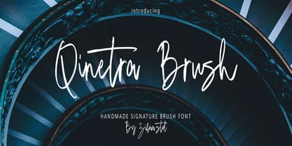 Qinetra Brush Font Poster 1