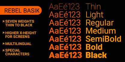 Rebel Basik Font Poster 2