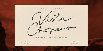 Vista Chopers Font Poster 1