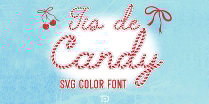 Tis De Candy SVG Font Poster 1