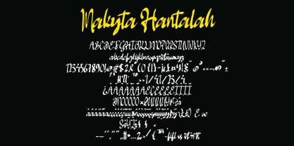 Makyta Hantalah Font Poster 5