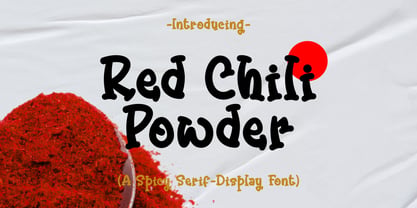 Red Chili powder Font Poster 1