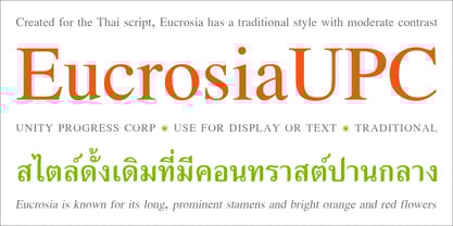 EucrosiaUPC Font Poster 5