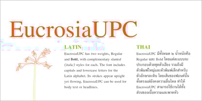 EucrosiaUPC Font Poster 3