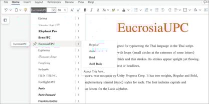 EucrosiaUPC Font Poster 4