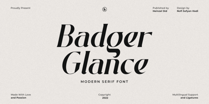 Badger Glance Font Poster 1