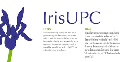 IrisUPC Font Poster 4