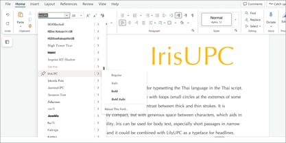 IrisUPC Font Poster 5