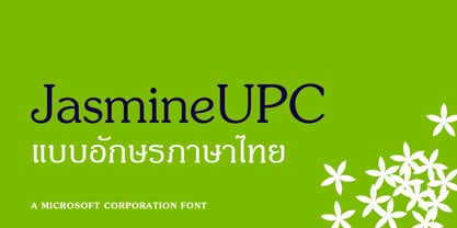 Jasmine UPC Font Poster 1