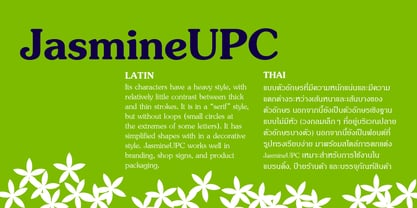 Jasmine UPC Font Poster 4