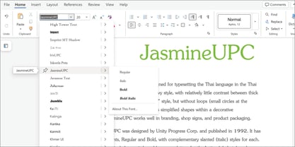 Jasmine UPC Font Poster 5