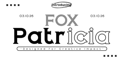 Fox Patricia Font Poster 1