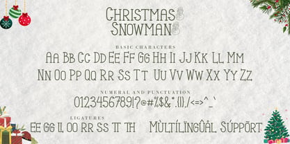 Christmas Snowman Font Poster 7
