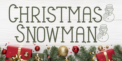 Christmas Snowman Font Poster 1