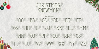Christmas Snowman Font Poster 8