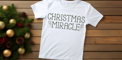 Christmas Snowman Font Poster 2