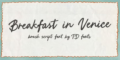 Breakfast In Venice Font Poster 1