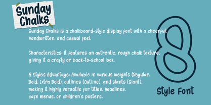 Sunday Chalks Family Font Poster 5