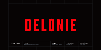 Delonie Font Poster 1