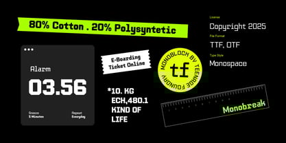 TF Monobreak Font Poster 3